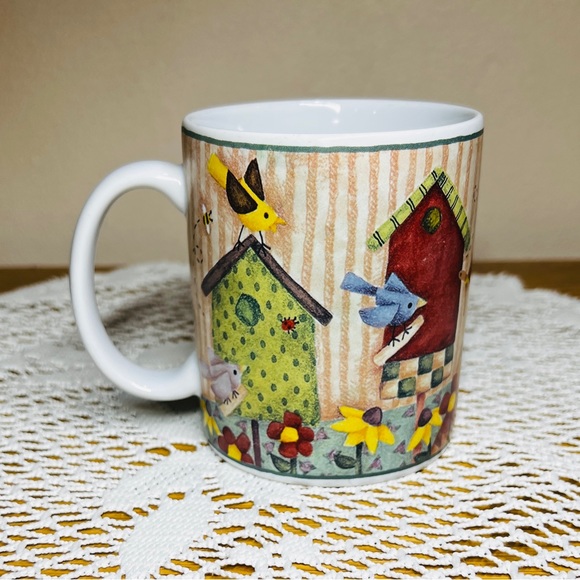 Lang & Wise Vintage “Birdsong” Collector Mug Debi Hron 1999 Thailand DH#1 Coffee - Picture 2 of 10